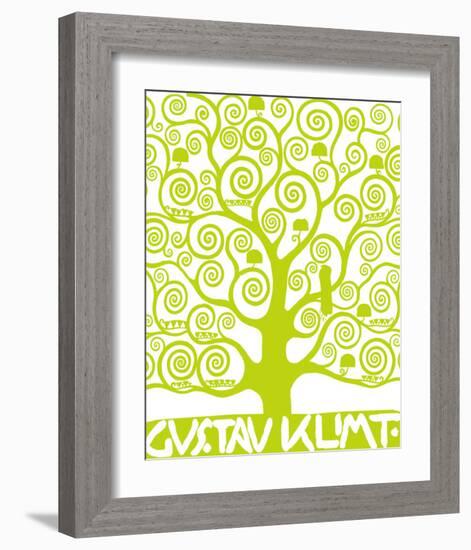 Green Tree of Life-Gustav Klimt-Framed Premium Giclee Print