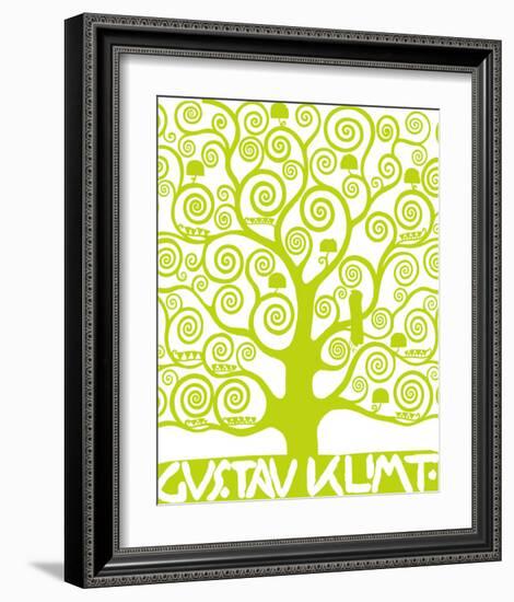 Green Tree of Life-Gustav Klimt-Framed Premium Giclee Print