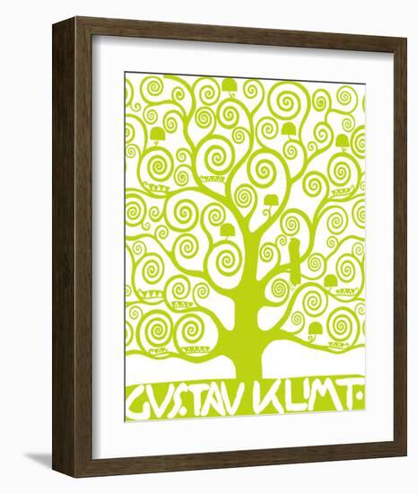 Green Tree of Life-Gustav Klimt-Framed Premium Giclee Print