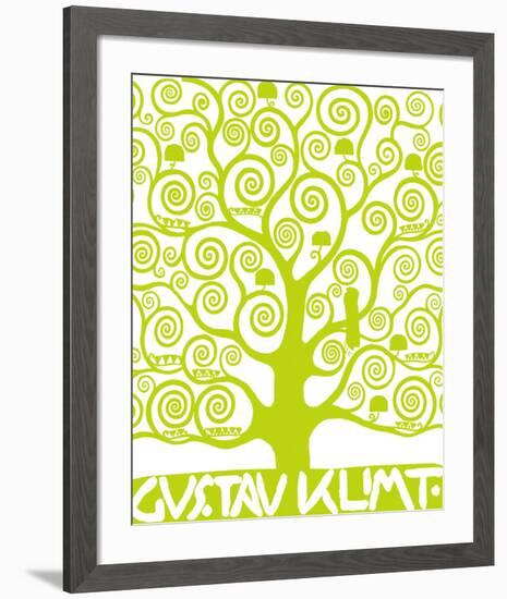 Green Tree of Life-Gustav Klimt-Framed Premium Giclee Print