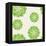 Green Triangle Crystal Seamless-Little_cuckoo-Framed Stretched Canvas