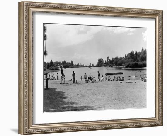 Green Valley Lake in San Bernardino Mountains Photograph - Green Valley Lake, CA-Lantern Press-Framed Art Print