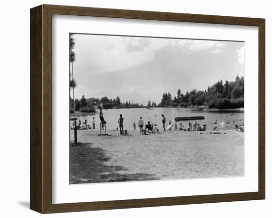 Green Valley Lake in San Bernardino Mountains Photograph - Green Valley Lake, CA-Lantern Press-Framed Art Print