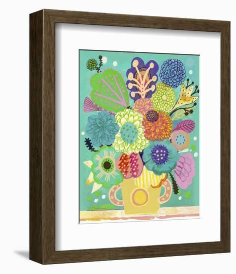 Green Vase-Mercedes Lagunas-Framed Art Print