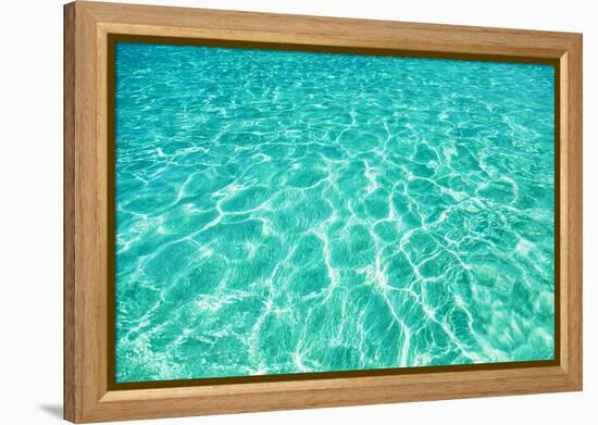 Green Water Background, Elafonisi Beach, Crete, Greece-beerkoff-Framed Premier Image Canvas