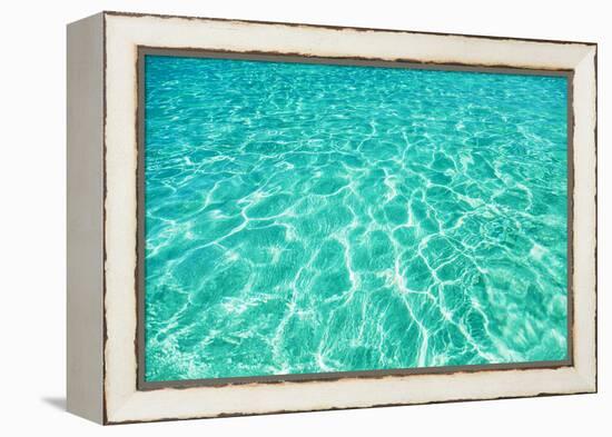 Green Water Background, Elafonisi Beach, Crete, Greece-beerkoff-Framed Premier Image Canvas