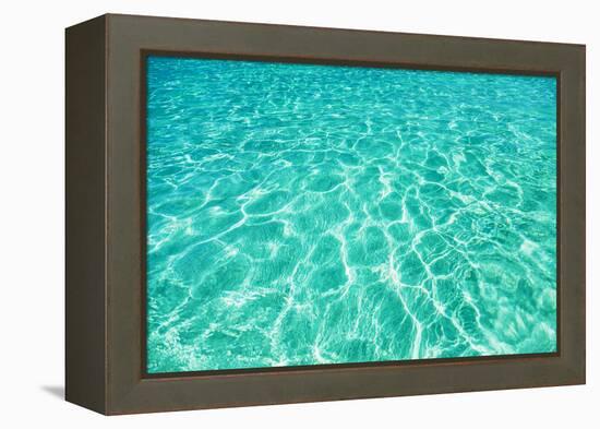 Green Water Background, Elafonisi Beach, Crete, Greece-beerkoff-Framed Premier Image Canvas