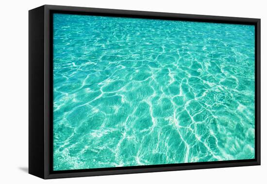 Green Water Background, Elafonisi Beach, Crete, Greece-beerkoff-Framed Premier Image Canvas