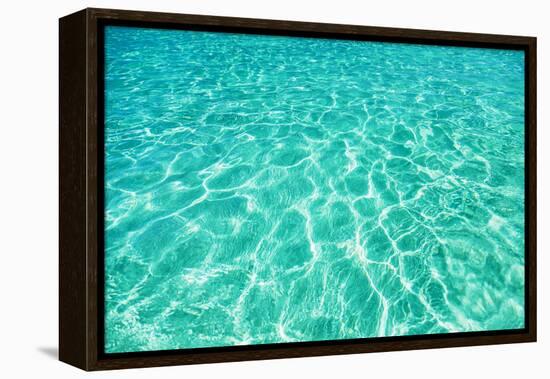 Green Water Background, Elafonisi Beach, Crete, Greece-beerkoff-Framed Premier Image Canvas