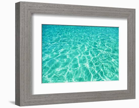 Green Water Background, Elafonisi Beach, Crete, Greece-beerkoff-Framed Photographic Print