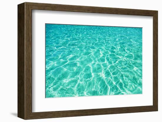 Green Water Background, Elafonisi Beach, Crete, Greece-beerkoff-Framed Photographic Print