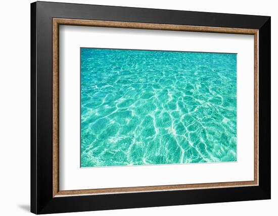 Green Water Background, Elafonisi Beach, Crete, Greece-beerkoff-Framed Photographic Print