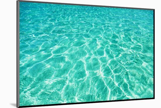 Green Water Background, Elafonisi Beach, Crete, Greece-beerkoff-Mounted Photographic Print