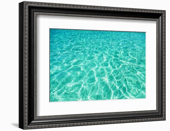 Green Water Background, Elafonisi Beach, Crete, Greece-beerkoff-Framed Photographic Print