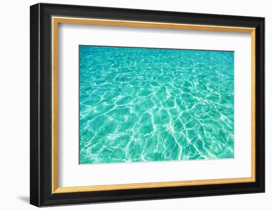 Green Water Background, Elafonisi Beach, Crete, Greece-beerkoff-Framed Photographic Print