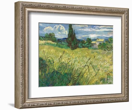 Green Wheat Field with Cypress-Vincent van Gogh-Framed Giclee Print