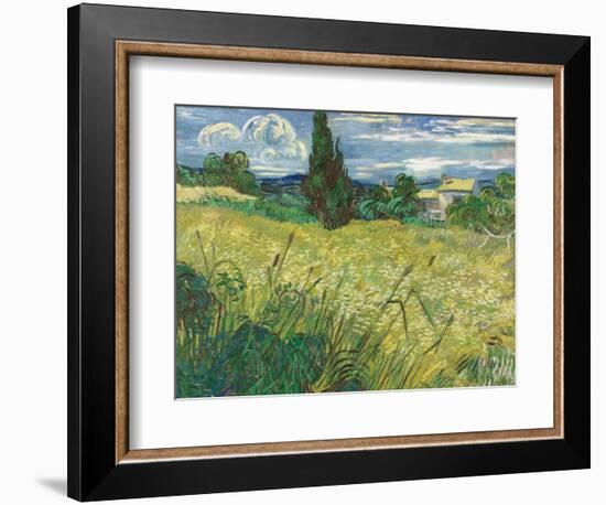 Green Wheat Field with Cypress-Vincent van Gogh-Framed Giclee Print