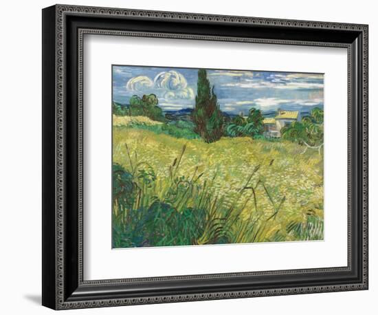 Green Wheat Field with Cypress-Vincent van Gogh-Framed Giclee Print