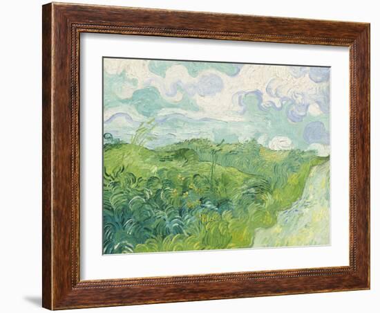 Green Wheat Fields, Auvers, 1890-Vincent van Gogh-Framed Premium Giclee Print