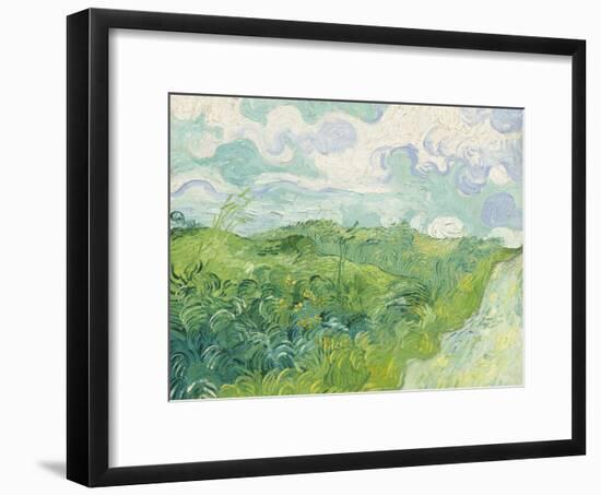 Green Wheat Fields, Auvers, 1890-Vincent van Gogh-Framed Premium Giclee Print