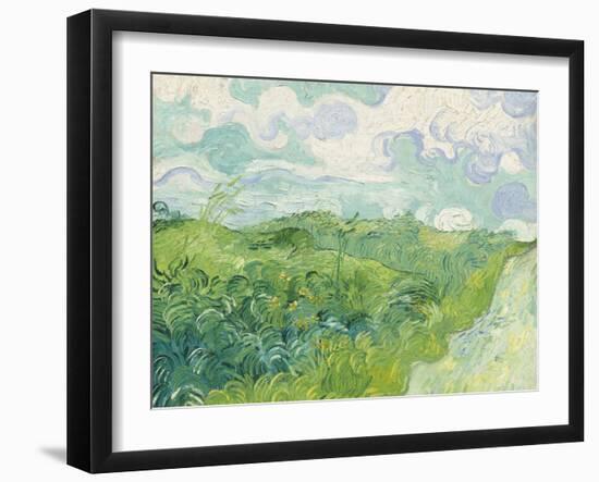 Green Wheat Fields, Auvers, 1890-Vincent van Gogh-Framed Premium Giclee Print