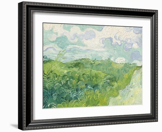 Green Wheat Fields, Auvers, 1890-Vincent van Gogh-Framed Premium Giclee Print