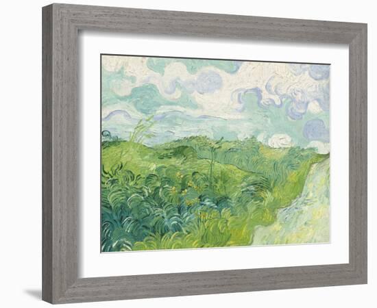 Green Wheat Fields, Auvers, 1890-Vincent van Gogh-Framed Giclee Print