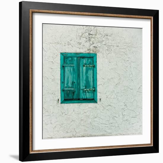 Green Window with Closed Shutter, Baden-Wurttemberg, Germany-null-Framed Photographic Print