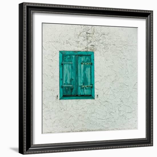 Green Window with Closed Shutter, Baden-Wurttemberg, Germany-null-Framed Photographic Print