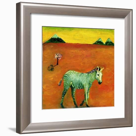 Green Zebra and Cherry Tree, 2005-Gigi Sudbury-Framed Giclee Print