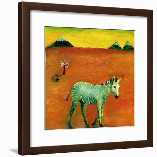 Green Zebra and Cherry Tree, 2005-Gigi Sudbury-Framed Giclee Print