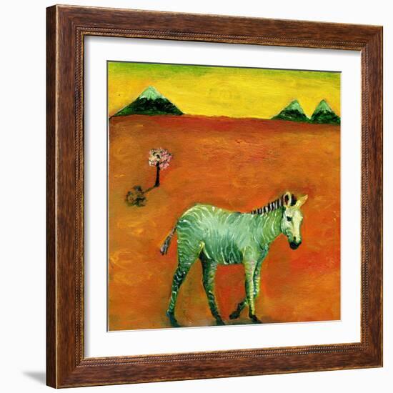 Green Zebra and Cherry Tree, 2005-Gigi Sudbury-Framed Giclee Print