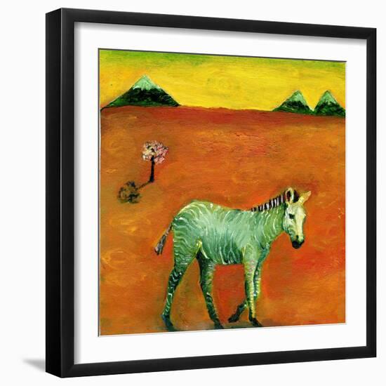 Green Zebra and Cherry Tree, 2005-Gigi Sudbury-Framed Giclee Print