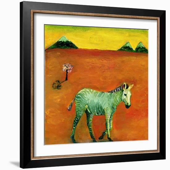 Green Zebra and Cherry Tree, 2005-Gigi Sudbury-Framed Giclee Print