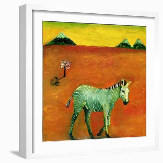 Green Zebra and Cherry Tree, 2005-Gigi Sudbury-Framed Giclee Print