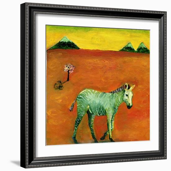 Green Zebra and Cherry Tree, 2005-Gigi Sudbury-Framed Giclee Print