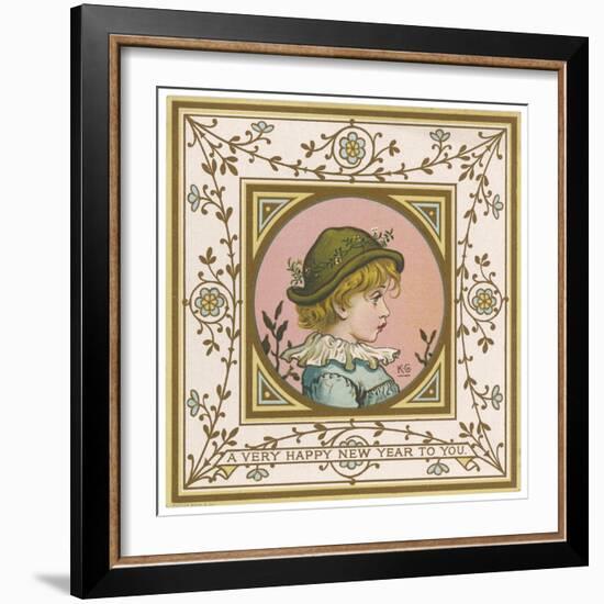 Greenaway Card of 2-Kate Greenaway-Framed Art Print