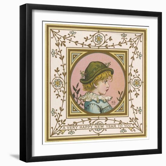 Greenaway Card of 2-Kate Greenaway-Framed Art Print