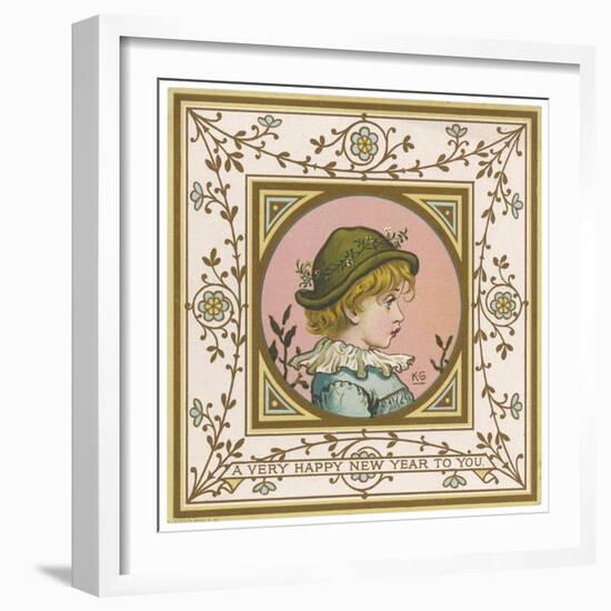 Greenaway Card of 2-Kate Greenaway-Framed Art Print