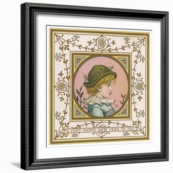 Greenaway Card of 2-Kate Greenaway-Framed Art Print