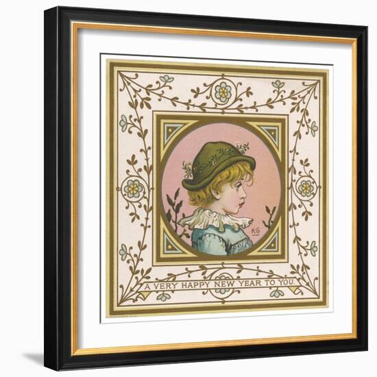 Greenaway Card of 2-Kate Greenaway-Framed Art Print