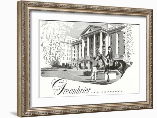 Greenbrier Resort, White Sulphur Springs-null-Framed Art Print