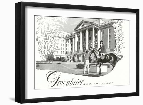 Greenbrier Resort, White Sulphur Springs-null-Framed Art Print