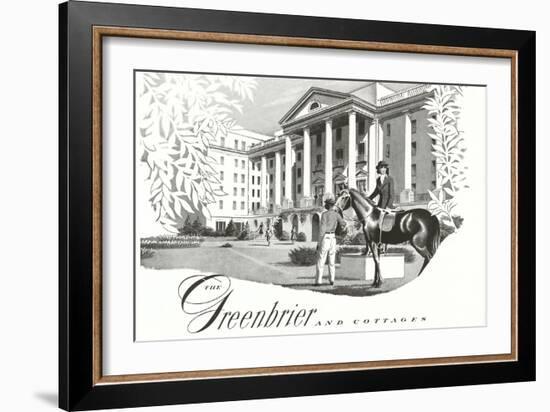 Greenbrier Resort, White Sulphur Springs-null-Framed Art Print