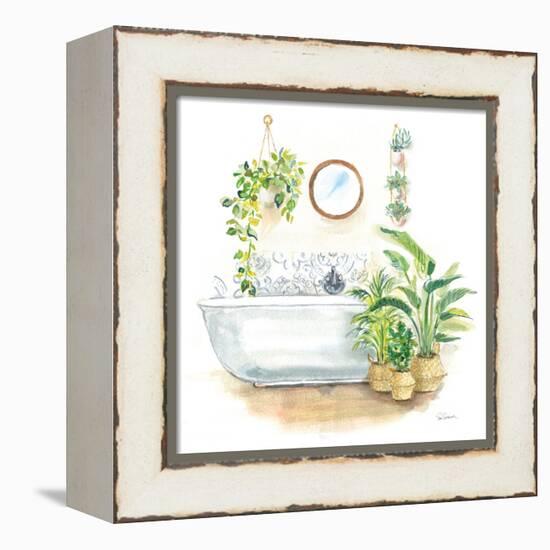 Greenery Bath II-Sue Schlabach-Framed Stretched Canvas