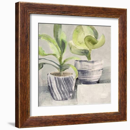 Greenery Still Life with Navy-Albena Hristova-Framed Art Print