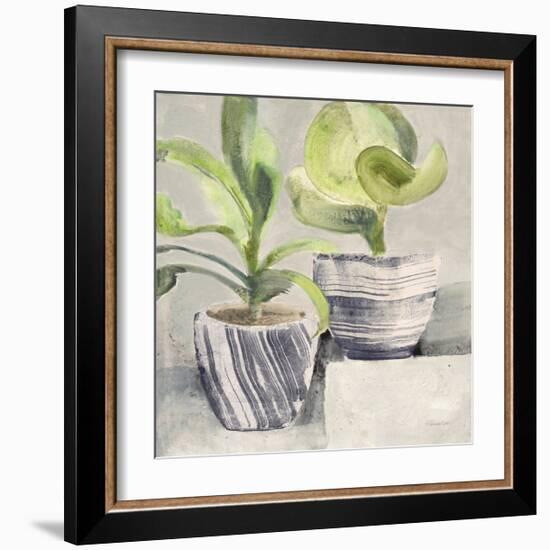 Greenery Still Life with Navy-Albena Hristova-Framed Art Print