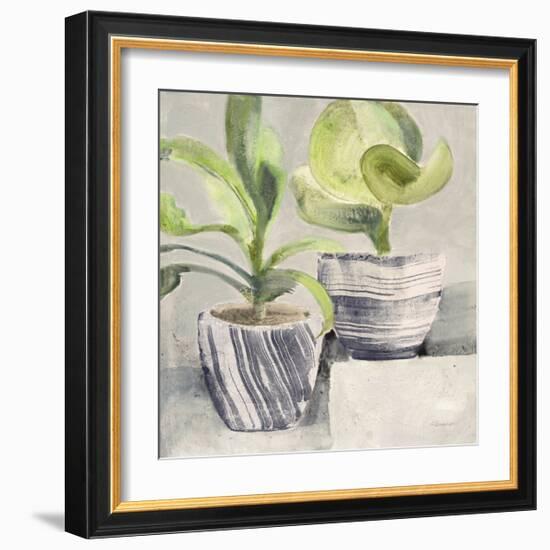 Greenery Still Life with Navy-Albena Hristova-Framed Art Print