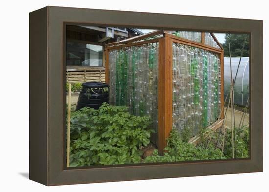 Greenhouse Made from Recycled Plastic Bottles-null-Framed Premier Image Canvas