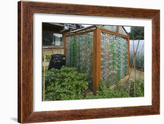 Greenhouse Made from Recycled Plastic Bottles-null-Framed Photographic Print